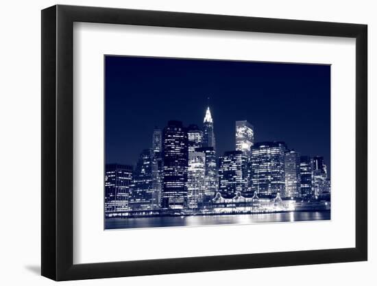 Manhattan Skyline at Night, New York City-Zigi-Framed Photographic Print