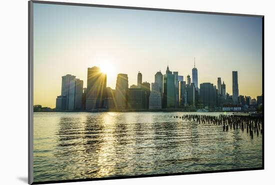 Manhattan skyline at sunset, New York City, United States of America, North America-Fraser Hall-Mounted Photographic Print