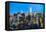 Manhattan skyline, Empire State Building and Chrysler Building, New York City, United States of Ame-Fraser Hall-Framed Premier Image Canvas