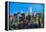 Manhattan skyline, Empire State Building and Chrysler Building, New York City, United States of Ame-Fraser Hall-Framed Premier Image Canvas