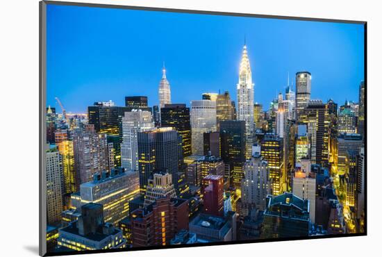 Manhattan skyline, Empire State Building and Chrysler Building, New York City, United States of Ame-Fraser Hall-Mounted Photographic Print