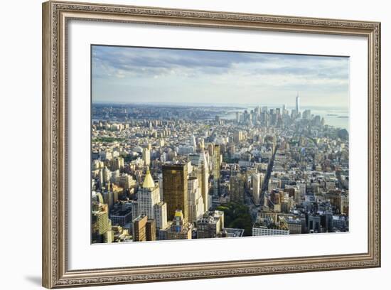 Manhattan Skyline from Above, New York City-Fraser Hall-Framed Photographic Print