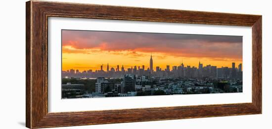 Manhattan Skyline from Brooklyn-Richard Silver-Framed Photographic Print