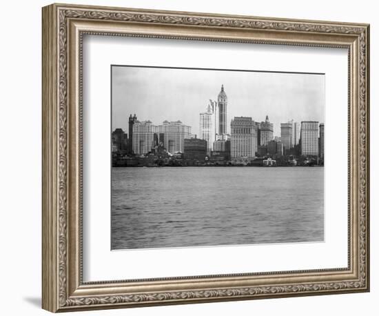 Manhattan Skyline from New Jersey, 1908-null-Framed Photographic Print