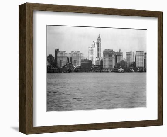 Manhattan Skyline from New Jersey, 1908-null-Framed Photographic Print