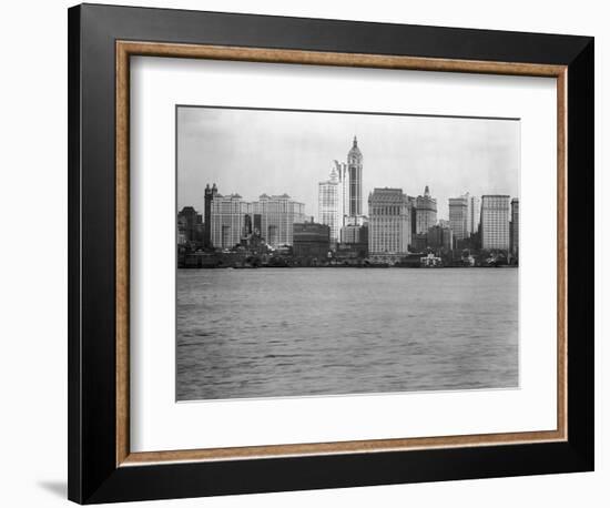 Manhattan Skyline from New Jersey, 1908-null-Framed Photographic Print