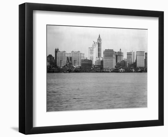 Manhattan Skyline from New Jersey, 1908-null-Framed Photographic Print