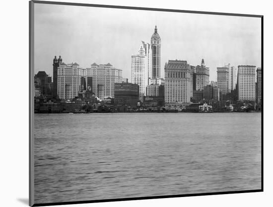 Manhattan Skyline from New Jersey, 1908-null-Mounted Photographic Print