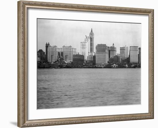 Manhattan Skyline from New Jersey, 1908-null-Framed Photographic Print