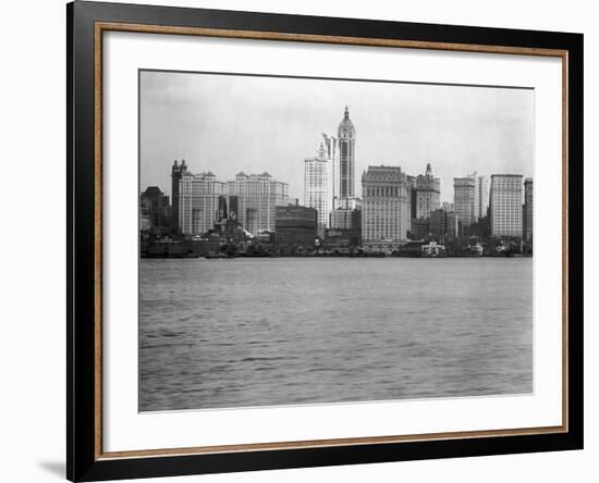 Manhattan Skyline from New Jersey, 1908-null-Framed Photographic Print