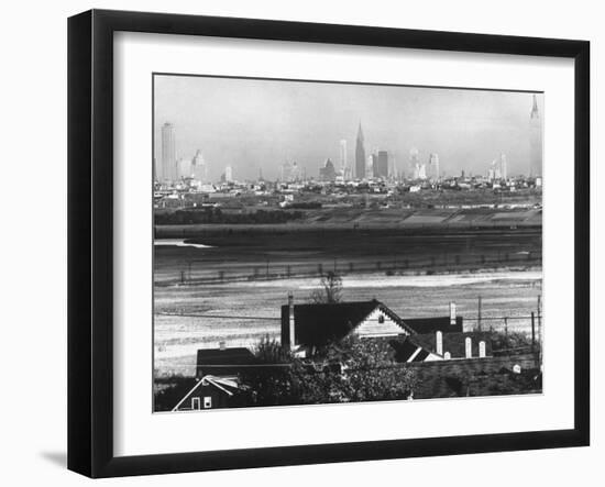Manhattan Skyline from New Jersey-Andreas Feininger-Framed Photographic Print