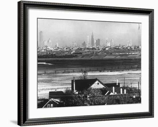 Manhattan Skyline from New Jersey-Andreas Feininger-Framed Photographic Print