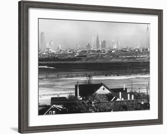 Manhattan Skyline from New Jersey-Andreas Feininger-Framed Photographic Print