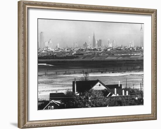 Manhattan Skyline from New Jersey-Andreas Feininger-Framed Photographic Print