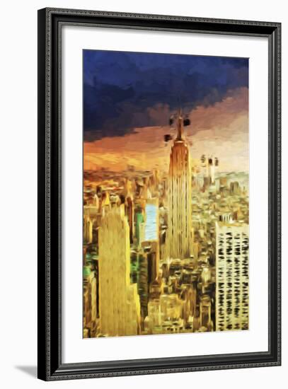 Manhattan Skyline II - In the Style of Oil Painting-Philippe Hugonnard-Framed Giclee Print