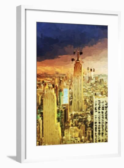 Manhattan Skyline II - In the Style of Oil Painting-Philippe Hugonnard-Framed Giclee Print
