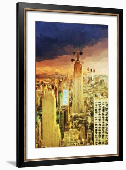 Manhattan Skyline II - In the Style of Oil Painting-Philippe Hugonnard-Framed Giclee Print