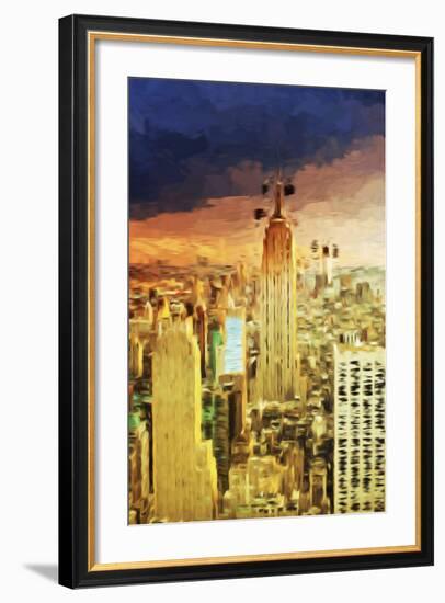 Manhattan Skyline II - In the Style of Oil Painting-Philippe Hugonnard-Framed Giclee Print