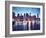 Manhattan Skyline Reflected in East River at Dusk-Maciej Bledowski-Framed Photographic Print