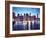 Manhattan Skyline Reflected in East River at Dusk-Maciej Bledowski-Framed Photographic Print