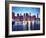 Manhattan Skyline Reflected in East River at Dusk-Maciej Bledowski-Framed Photographic Print