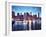 Manhattan Skyline Reflected in East River at Dusk-Maciej Bledowski-Framed Photographic Print