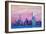 Manhattan Skyline with Downtown and Lady Liberty-Markus Bleichner-Framed Art Print