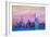 Manhattan Skyline with Downtown and Lady Liberty-Markus Bleichner-Framed Art Print