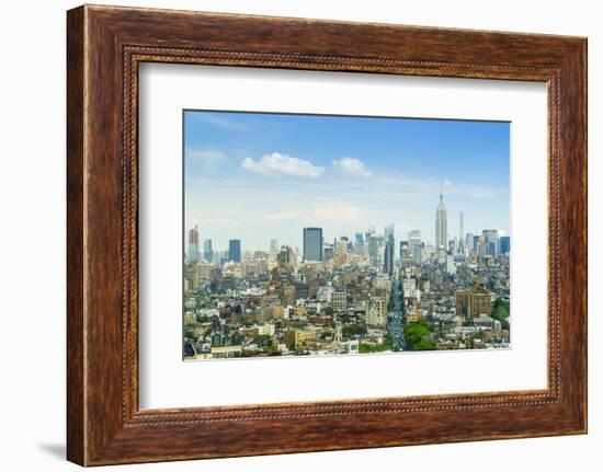 Manhattan skyline with the Empire State Building, New York City, United States of America, North Am-Fraser Hall-Framed Photographic Print