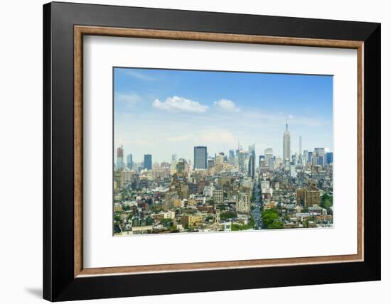 Manhattan skyline with the Empire State Building, New York City, United States of America, North Am-Fraser Hall-Framed Photographic Print