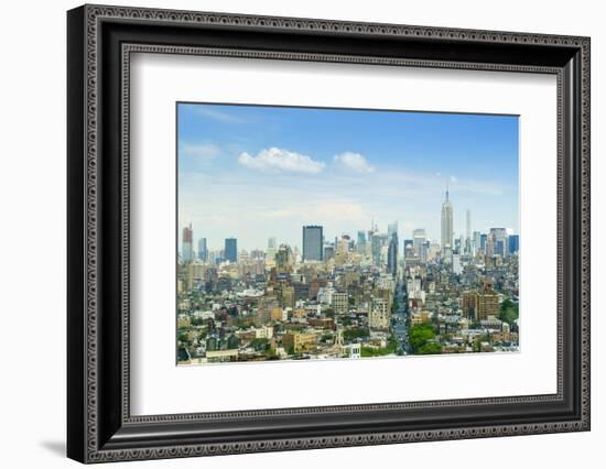 Manhattan skyline with the Empire State Building, New York City, United States of America, North Am-Fraser Hall-Framed Photographic Print