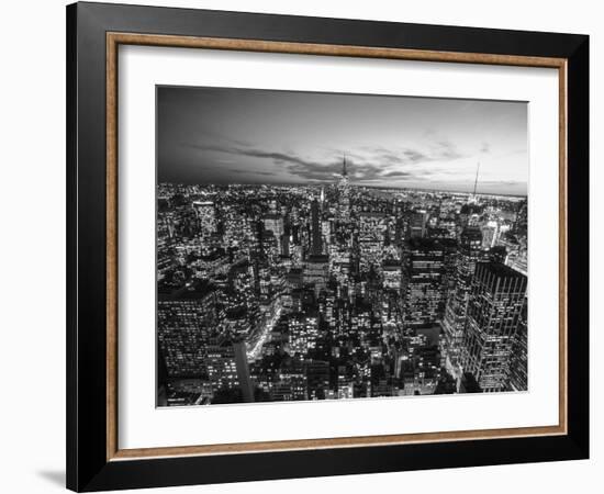 Manhattan Skyline with the Empire State Building, NYC-Michel Setboun-Framed Giclee Print