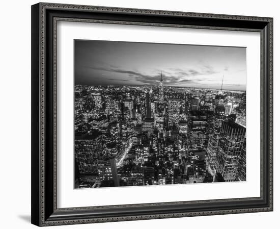 Manhattan Skyline with the Empire State Building, NYC-Michel Setboun-Framed Giclee Print