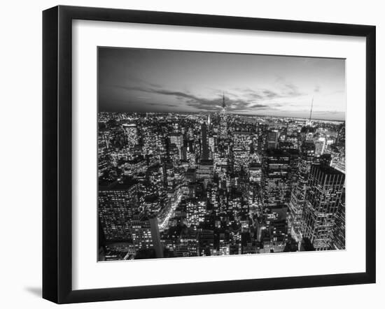 Manhattan Skyline with the Empire State Building, NYC-Michel Setboun-Framed Giclee Print