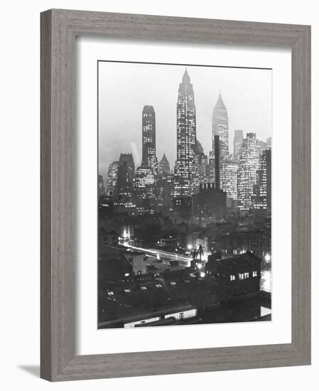 Manhattan Skyline-Andreas Feininger-Framed Photographic Print