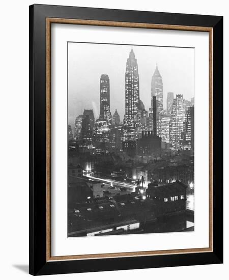 Manhattan Skyline-Andreas Feininger-Framed Photographic Print