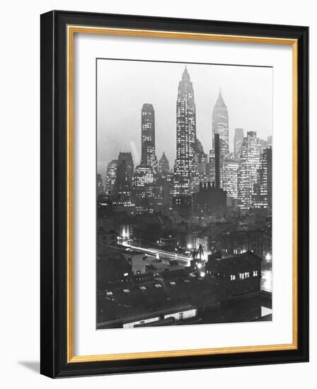 Manhattan Skyline-Andreas Feininger-Framed Photographic Print