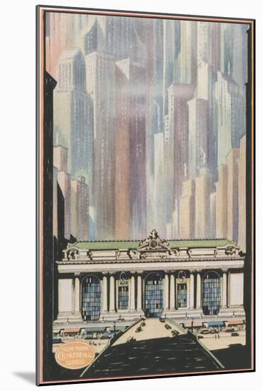 Manhattan Skyscrapers and Grand Central-null-Mounted Art Print