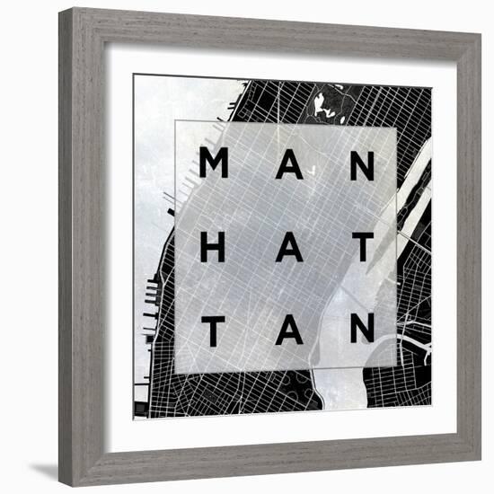 Manhattan Square BW-SD Graphics Studio-Framed Art Print