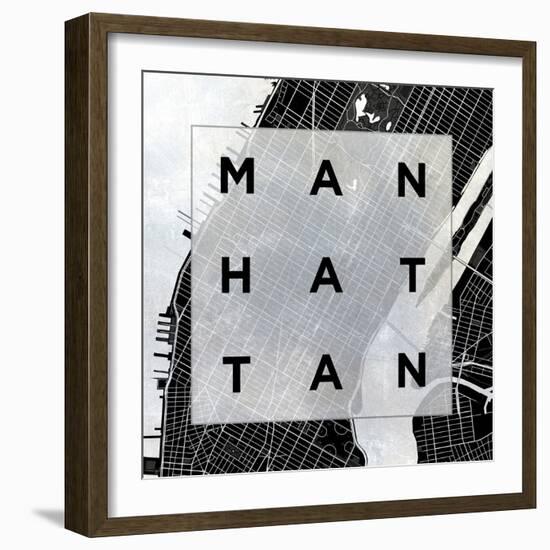 Manhattan Square BW-SD Graphics Studio-Framed Art Print