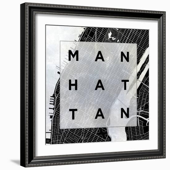 Manhattan Square BW-SD Graphics Studio-Framed Art Print