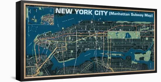 Manhattan Subway Map-null-Framed Art Print