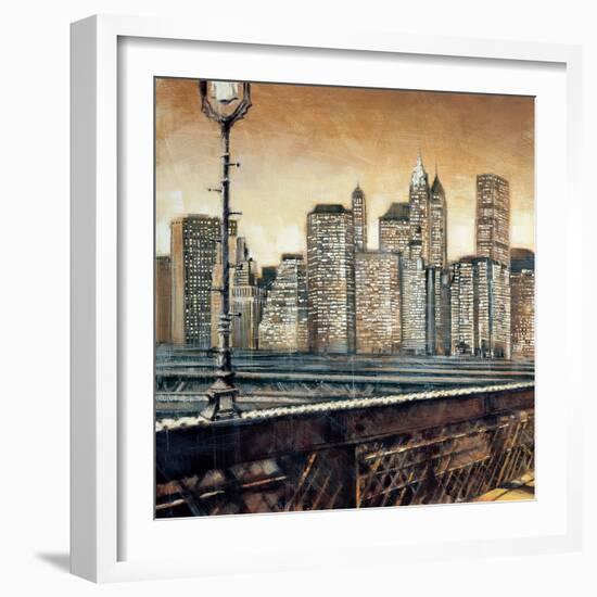 Manhattan Sunset I-Matthew Daniels-Framed Art Print