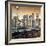 Manhattan Sunset I-Matthew Daniels-Framed Art Print