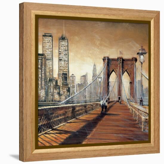 Manhattan Sunset II-Matthew Daniels-Framed Stretched Canvas