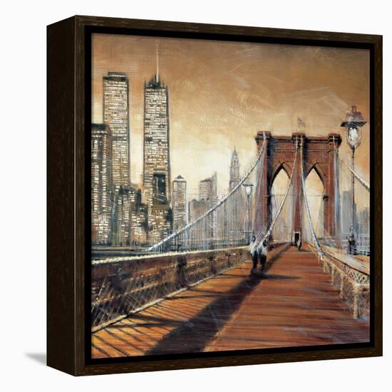 Manhattan Sunset II-Matthew Daniels-Framed Stretched Canvas