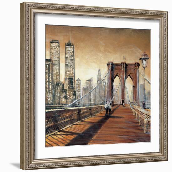 Manhattan Sunset II-Matthew Daniels-Framed Art Print