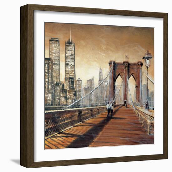 Manhattan Sunset II-Matthew Daniels-Framed Art Print