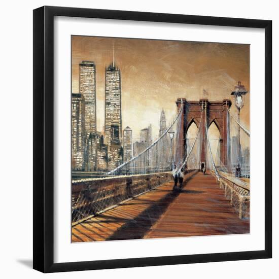 Manhattan Sunset II-Matthew Daniels-Framed Art Print