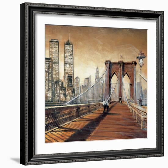 Manhattan Sunset II-Matthew Daniels-Framed Art Print